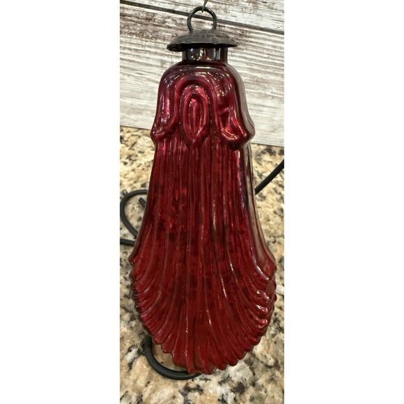 Vintage Kugel Mercury Glass Christmas Ornament Embossed Midwest Kugel - Picture 1 of 9